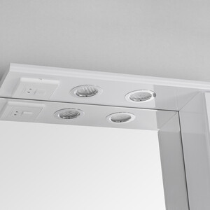 Зеркало-шкаф Style line Олеандр-2 Люкс 65 с подсветкой, белый (ЛС-00000050)
