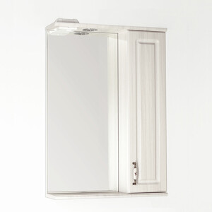 Зеркало-шкаф Style line Олеандр-2 Люкс 55 с подсветкой, рельеф пастель (ЛС-00000201) зеркало style line атлантика 90 с подсветкой белое сс 00002213