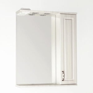 Зеркало-шкаф Style line Олеандр-2 Люкс 65 с подсветкой, рельеф пастель (ЛС-00000202) пенал style line олеандр 2 люкс 36 рельеф пастель лс 00000290