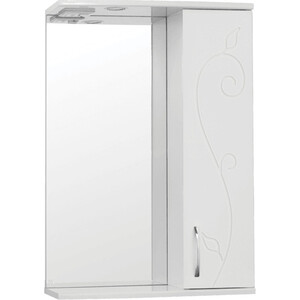 Зеркало-шкаф Style line Панда Фьюжн 55 с подсветкой, белый (ЛС-00000077) зеркало шкаф style line жасмин 55 с подсветкой белый 4650134470611