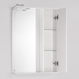 Зеркало-шкаф Style line Панда Фьюжн 55 с подсветкой, белый (ЛС-00000077)