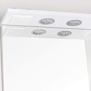 Зеркало-шкаф Style line Панда Фьюжн 65 с подсветкой, белый (ЛС-00000078)
