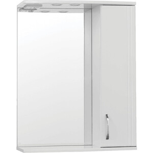 Зеркало-шкаф Style line Панда 65 с подсветкой, белый (ЛС-00000132) зеркало шкаф style line ирис 65 с подсветкой белый 4650134470710