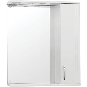 Зеркало-шкаф Style line Панда 75 с подсветкой, белый (ЛС-00000124) зеркало style line атлантика 90 с подсветкой белое сс 00002213