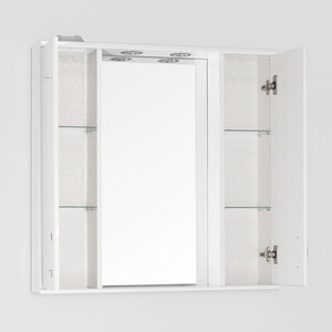 Зеркало-шкаф Style line Панда 80 с подсветкой, белый (ЛС-00000125)