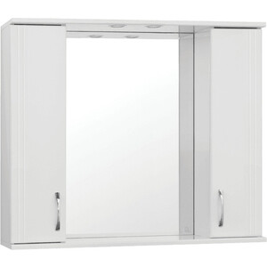 Зеркало-шкаф Style line Панда 100 с подсветкой, белый (ЛС-00000239) зеркало шкаф style line панда фьюжн 65 с подсветкой белый лс 00000078
