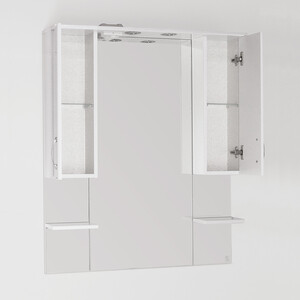Зеркало-шкаф Style line Энигма 90 с подсветкой, белый (ЛС-00000174)