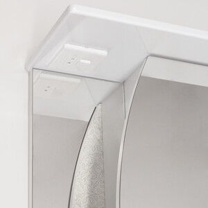 Зеркальный шкаф Style line Камелия 60 с подсветкой, белый (ЛС-00000122)
