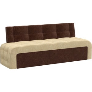 Кухонный диван Мебелико Люксор микровельвет (бежево/коричневый) угловой диван мебелико милфорд рогожка коричневый правый угол