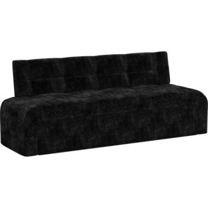 Кухонный диван Мебелико Люксор микровельвет (черный)