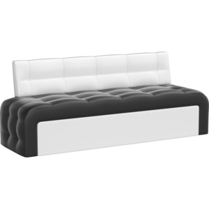 Кухонный диван Мебелико Люксор эко-кожа (черно/белый) кухонный диван артмебель кармен эко кожа черно белый левый