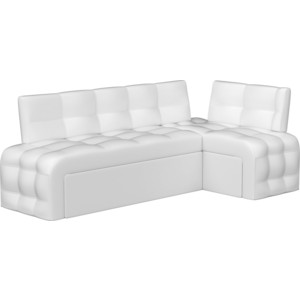 Кухонный угловой диван Мебелико Люксор эко-кожа (белый) угол правый угловой диван мебелико комфорт 12 32 правый