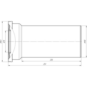Отвод для унитаза АНИ пласт прямой 110 x 250 (W1220)
