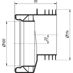 Эксцентрик для унитаза АНИ пласт для унитаза угловой (W0410)