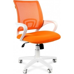 Офисное кресло Chairman 696 белый пластик TW-16/TW-66 оранжевый самокат novatrack disco kids basic для детей регулируемый по высоте оранжевый