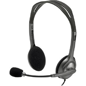 Гарнитура Logitech Headset H111 гарнитура для пк logitech stereo h110 серебристый 1 8м накладные оголовье 981 000271