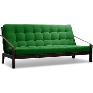 Диван Arsko Локи венге-зеленый вельвет банкетка мебелик вивальди с ящиком венге зеленый п0005715