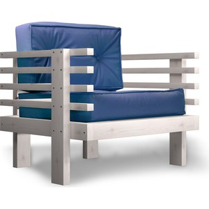 Кресло Arsko Стоун бел дуб-синий кож.зам шкаф комбинированный с 3 дверьми это мебель абрис пм 332 25 исп 3 дуб адриатика синий белый