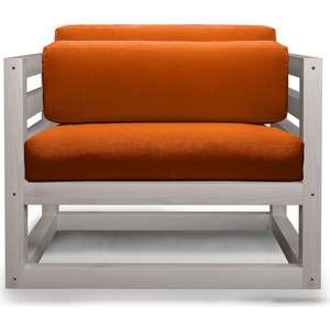 Кресло Arsko Магнус бел дуб-оранжевый вельвет. кресло arsko магнус бел дуб оранжевый вельвет
