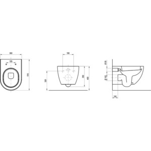 Унитаз подвесной (чаша) Ravak Uni Chrome Rim (X01516)