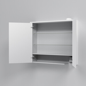 Зеркальный шкаф Am.Pm Spirit 2.0 80 с подсветкой, белый (M70AMCX0801WG)