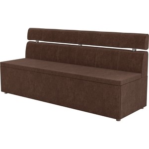 Кухонный диван Мебелико Классик микровельвет коричневый угловой диван мебелико камелот эко кожа коричневый левый угол