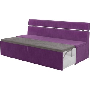Кухонный диван Мебелико Классик микровельвет фиолетовый
