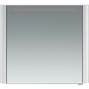 Зеркальный шкаф Am.Pm Sensation 80 левый, с подсветкой, белый глянец (M30MCL0801WG) зеркальный шкаф акватон стоун 60 грецкий орех с подсветкой 1a231502sxc80