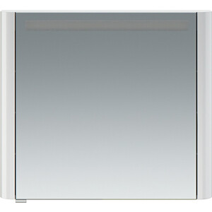 Зеркальный шкаф Am.Pm Sensation 80 правый, с подсветкой, белый глянец (M30MCR0801WG) зеркальный шкаф 50x70 см белый глянец белый матовый r stella polar винчи sp 00000034