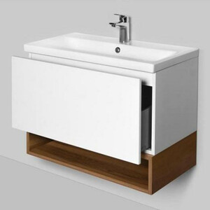 Мебель для ванной Am.Pm Gem 60 подвесная, с одним ящиком и полкой, белый глянец