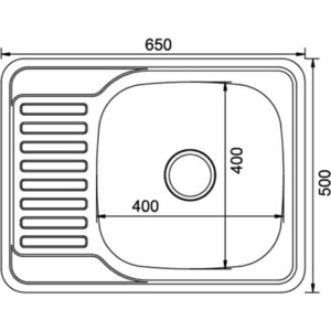 Кухонная мойка Mixline Врезная 50х65 с сифоном, нержавеющая сталь 0,6мм (4630030632320)
