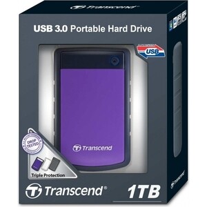Внешний жесткий диск Transcend TS1TSJ25H3P (1Tb/2.5"/USB 3.0) фиолетовый