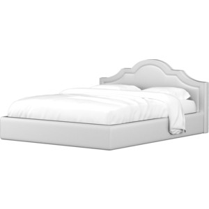 Кровать АртМебель Афина эко-кожа белый кровать артмебель афина микровельвет коричневый
