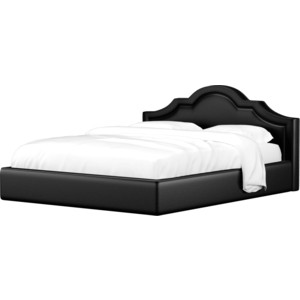 Кровать АртМебель Афина эко-кожа черный кровать артмебель афина микровельвет коричневый