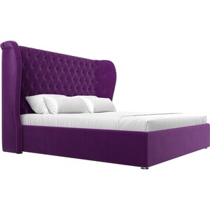 Кровать АртМебель Далия микровельвет фиолетовый