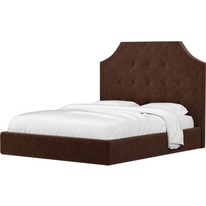 Кровать Мебелико Кантри микровельвет коричневый кровать двуспальная мебелико герда микровельвет