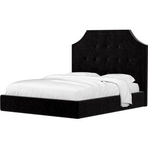 Кровать Мебелико Кантри микровельвет черный кровать двуспальная мебелико герда микровельвет беж