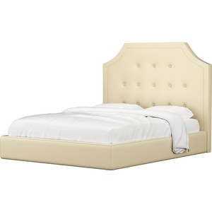 Кровать Мебелико Кантри эко-кожа бежевый интерьерная кровать мебелико камилла эко кожа бело