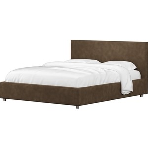 Кровать Мебелико Кариба эко-кожа коричневый интерьерная кровать мебелико камилла эко кожа бело