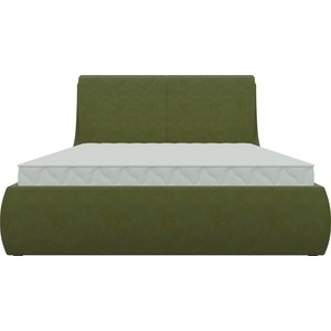 Кровать Мебелико Принцесса микровельвет зеленый кровать двуспальная мебелико герда микровельвет беж