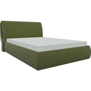 Кровать Мебелико Принцесса микровельвет зеленый