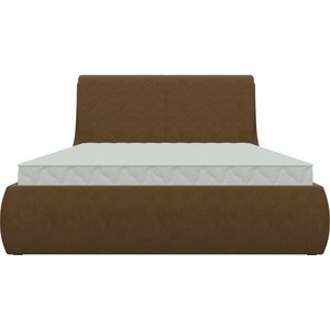 Кровать Мебелико Принцесса микровельвет коричневый кровать двуспальная мебелико герда микровельвет беж
