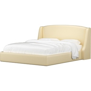 Кровать Мебелико Лотос эко-кожа бежевый. кровать мебелико кариба микровельвет бежевый