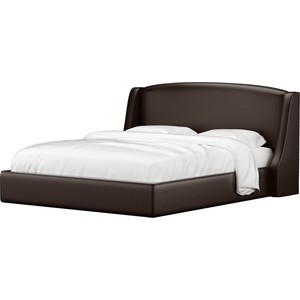 Кровать АртМебель Лотос эко-кожа коричневый. кровать мебелико кариба эко кожа коричневый
