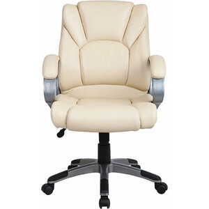 Кресло офисное Brabix Eldorado EX-504 экокожа бежевое (531167) кресло brabix stream mg 314 без подлокотников пятилучие серебристое экокожа бежевое 532078