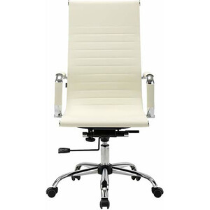 Кресло офисное Brabix Energy EX-509 рециклированная кожа хром бежевое (531166)