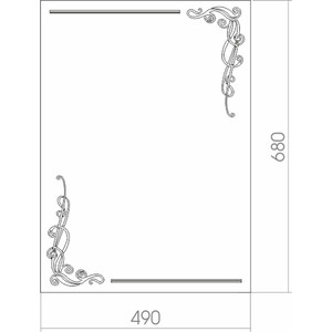 Зеркало Mixline Винтаж 49х68 с полкой (4620001980284)