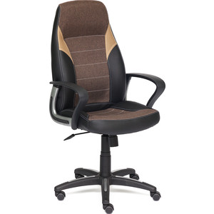 Кресло TetChair INTER кожзам/ткань черный/коричневый/бронзовый 36-6/ЗМ7-147/21 кресло tetchair comfort lt 22 флок коричневый 6