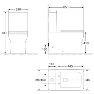 Унитаз-компакт безободковый BelBagno Romano тонкое сиденье микролифт (BB248CPR-P, BB248T, BB2112SC)