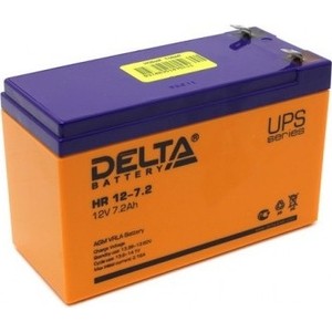 Аккумулятор Delta 12V 7.2 Ah - HR 12-7.2 свинцово кислотный аккумулятор casil ca 633 6 в 3 3 ач